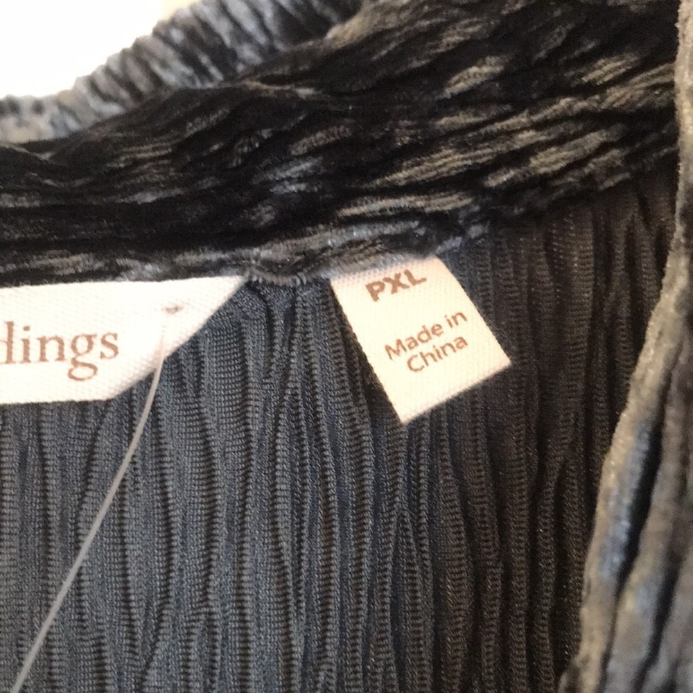 NWOT Blue Crushed Velvet Soft Surroundings Dress - Picture 6 of 8